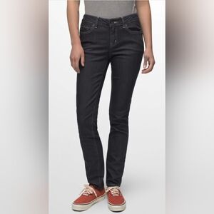 Prana Kayla Jeans Women's 4/27 Dark Wash Skinny Preppy Straight Leg Sporty NWOT